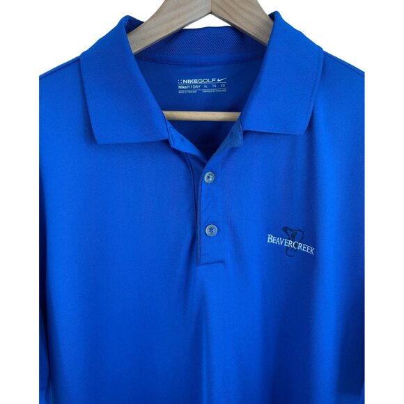 Nike Golf Beavercreek Golf Course Blue Short Sleeve Polo Shirt Mens SIze XL - Picture 3 of 10